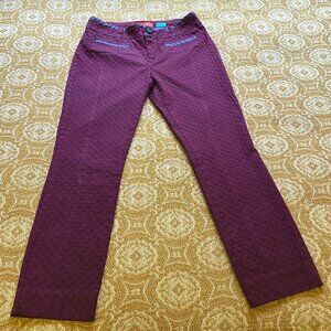 Anthropologie | Cartonnier Charlie Ankle Pants Burgundy Size 8